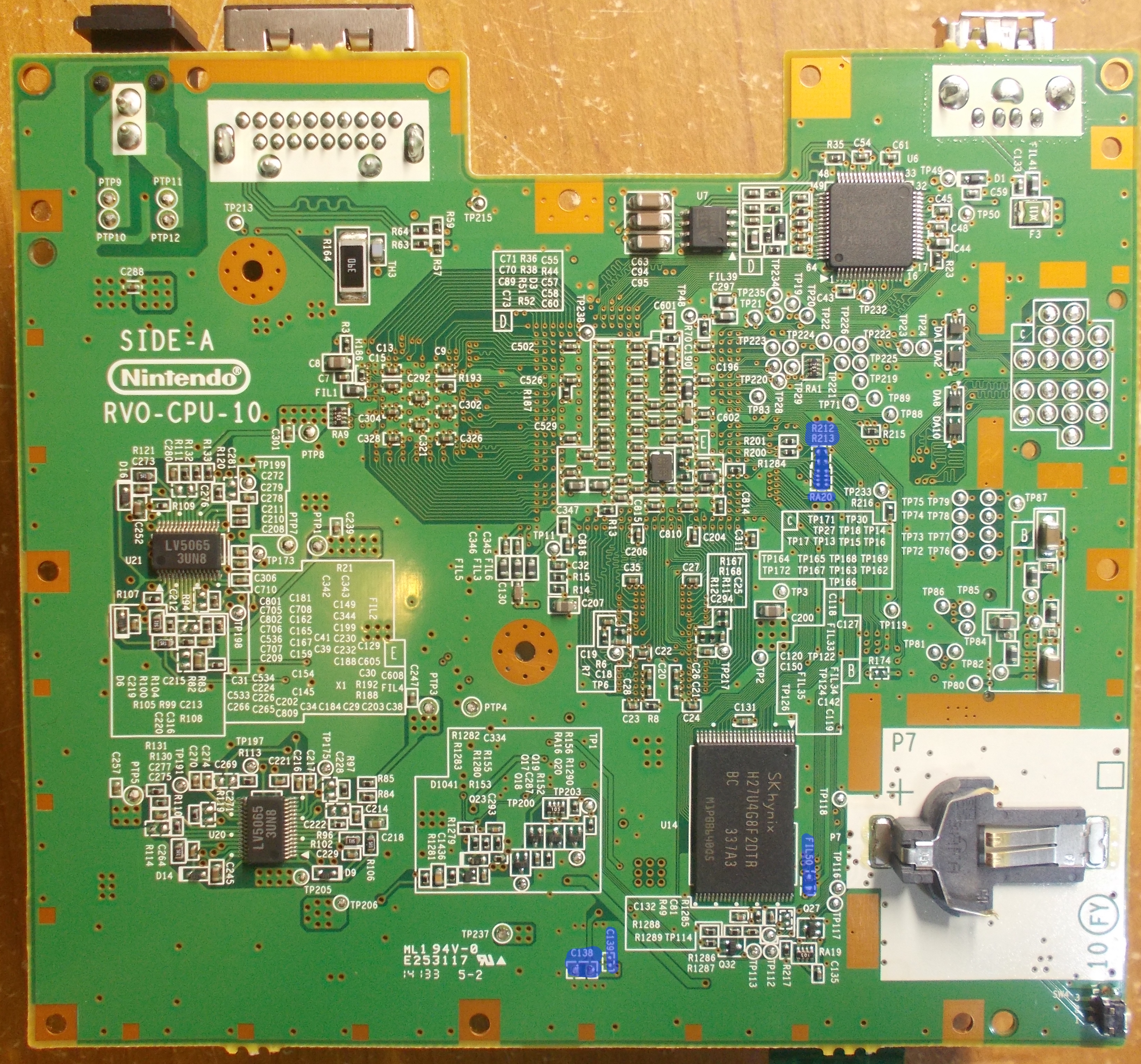 Bottom side of the board